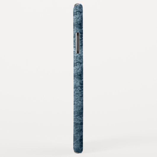 Elegante Monogram Aquamarin Aqua Blue Velvet Case-Mate iPhone Hülle (Hinten/Rechts)