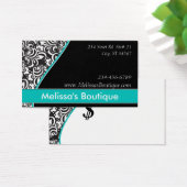 Elegante Monogram aquamarine Preismarke (Schreibtisch)