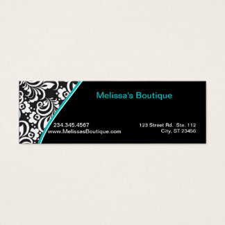Elegante Monogram aquamarine Preismarke klein