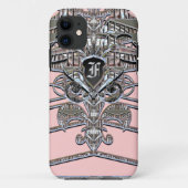 Elegante Monogram Art Deco Case-Mate iPhone Hülle (Rückseite)