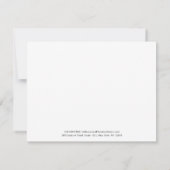 Elegante Monogram Beruflich Stationery Mitteilungskarte (Rückseite)