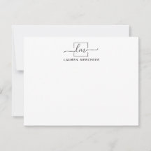Elegante Monogram Beruflich Stationery