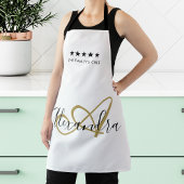 Elegante Monogram Black Gold Script Bester Koch Na Schürze