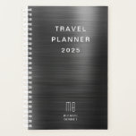 Elegante Monogram Black Travel Planer<br><div class="desc">Eleganter Monogram Black Travel Planner.</div>