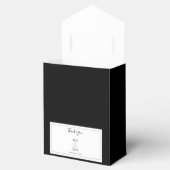 Elegante Monogram Black & White Wedding Geschenkschachtel (Geöffnet)