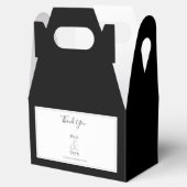 Elegante Monogram Black & White Wedding Geschenkschachtel (Geöffnet)