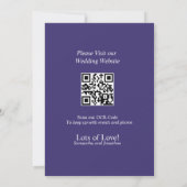 Elegante Monogram Blue Jewel Tone SaveDate Card Einladung (Rückseite)