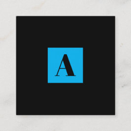 Elegante Monogram Blue Visitenkarte