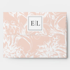 Elegante Monogram Blush Floral Wedding