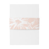 Elegante Monogram Blush Floral Wedding Einladungsbanderole (Rückseitenbeispiel)