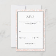 Elegante Monogram Blush Floral Wedding rsvp