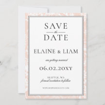 Elegante Monogram Blush Floral Wedding