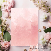 Elegante Monogram Blush Pink Watercolor Wedding In Einladung