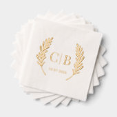 Elegante Monogram Braut und maßgeschneidert Servietten Mit Folie (Insitu (Gestapelt))