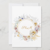 Elegante Monogram Bride Groom Name Wedding Save The Date (Rückseite)
