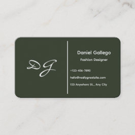 Elegante Monogram Business Card Visitenkarte