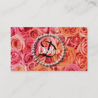 Elegante Monogram Business Card Visitenkarte