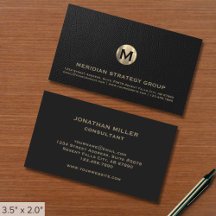 Elegante Monogram Business Card