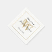 Elegante Monogram Classic Chic Serviette (Ecke)