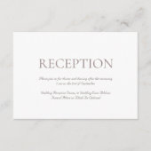 Elegante Monogram Classic Hochzeitsempfehlung Begleitkarte (Vorderseite)