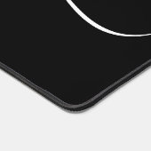Elegante Monogram Classic Minimal Schwarz/Weiß Schreibtischunterlage (Ecke)