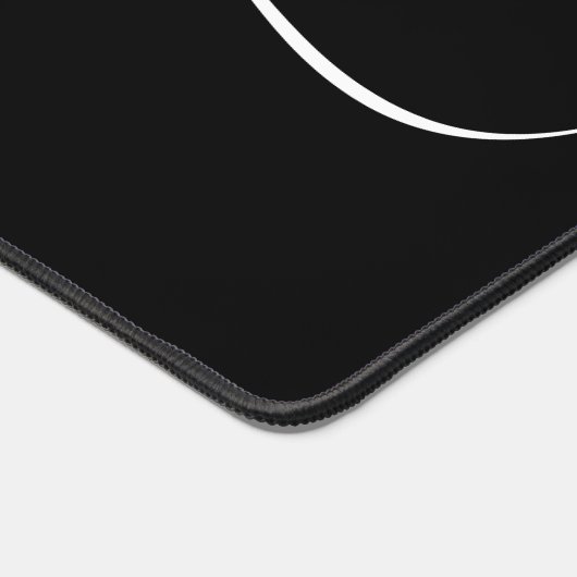 Elegante Monogram Classic Minimal Schwarz/Weiß Schreibtischunterlage (Ecke)