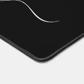 Elegante Monogram Classic Minimal Schwarz/Weiß Schreibtischunterlage (Ecke)