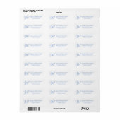 Elegante Monogram Cornflower Blue benutzerdefinier (Vorne)