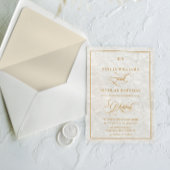 Elegante Monogram Cream Floral Wedding Acryleinladungen