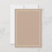 Elegante Monogram Cream Taupe Wedding RSVP Card (Rückseite)