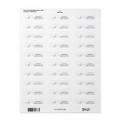 Elegante Monogram Dark Blue Rücksendeadresse (Vorne)