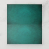 Elegante Monogram Dark Green Wedding Platzkarte (Innenseite Aufgefaltet)