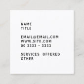 Elegante Monogram Dark Red Visitenkarte (Rückseite)