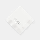 Elegante Monogram Date Moderne Typografie Hochzeit Serviette (Ecke)