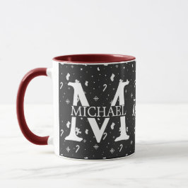 Elegante Monogram Decorative Weihnachtsfeiertage Tasse