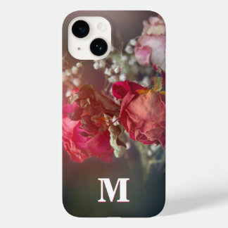 Elegante monogram Dried Blume Custom iPhone Case