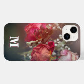 Elegante monogram Dried Blume Custom iPhone Case (Rückseite (Horizontal))