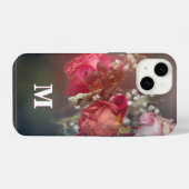 Elegante monogram Dried Blume Custom iPhone Case Hülle (Rückseite (Horizontal))