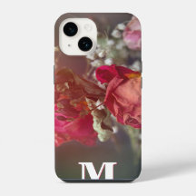 Elegante monogram Dried Blume Custom iPhone Case