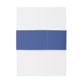 Elegante Monogram Dusty Blue Floral Wedding Einladungsbanderole (Rückseitenbeispiel)