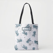Elegante Monogram Floral Grunge Tasche (Vorderseite)