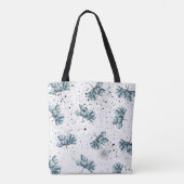 Elegante Monogram Floral Grunge Tasche (Rückseite)