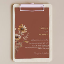 Elegante Monogram Foto Wildblume Wedding