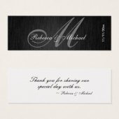 Elegante Monogram-Gastgeschenk Hochzeit-Tags (Vorne & Hinten)