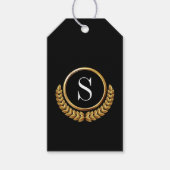 Elegante Monogram-Geschenktags Geschenkanhänger (Vorderseite)