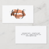 Elegante Monogram / Glamour Kiss Visitenkarte (Vorne/Hinten)