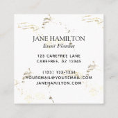 Elegante Monogram Glitzer Balloons Quadratische Visitenkarte (Rückseite)