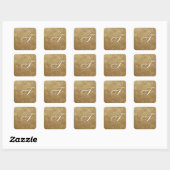 Elegante Monogram Gold Blend Stickers (Blatt)