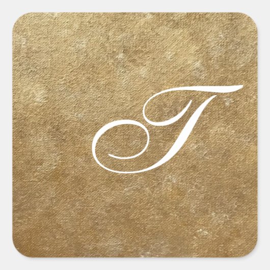 Elegante Monogram Gold Blend Stickers (Vorderseite)