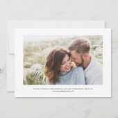 Elegante Monogram Gold Foto Wedding Einladung (Rückseite)